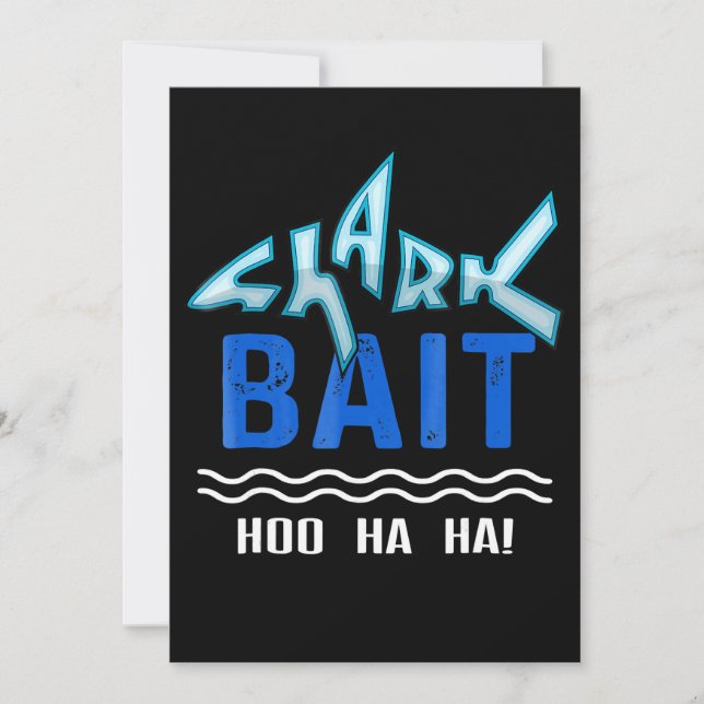 Shark Bait Hoo Ha Ha Funny Shark Lover Gifts Save The Date (Front)