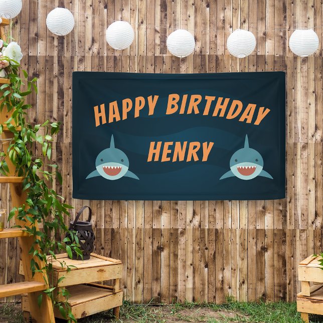 Shark Bait | Personalised Birthday Party Banner (Creator Uploaded)