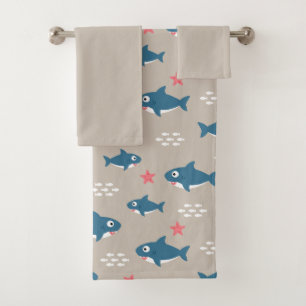 Shark Bath Towel Set