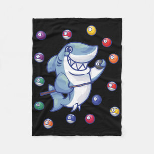 Shark Billiard Player I Pool Billiard I Snooker I Fleece Blanket