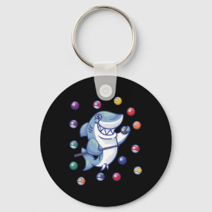 Shark Billiard Player I Pool Billiard I Snooker I Key Ring