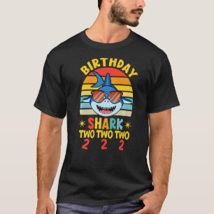 Shark Birthday 2 Years Old 2nd Birthday Boy Matchi T-Shirt