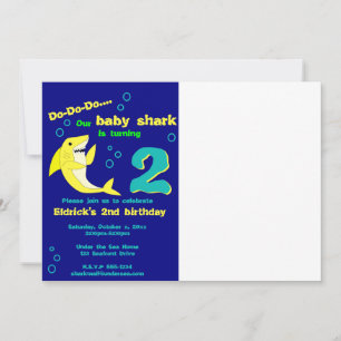 Shark Birthday Invitation