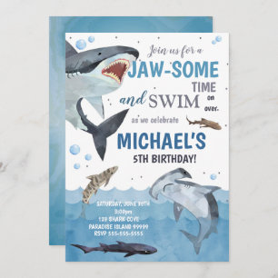 Shark Birthday Invitation