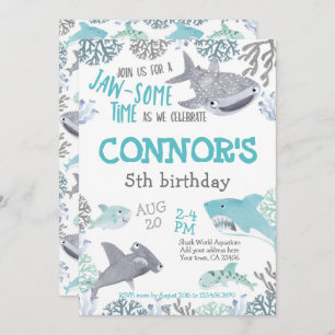Shark Birthday Invitation