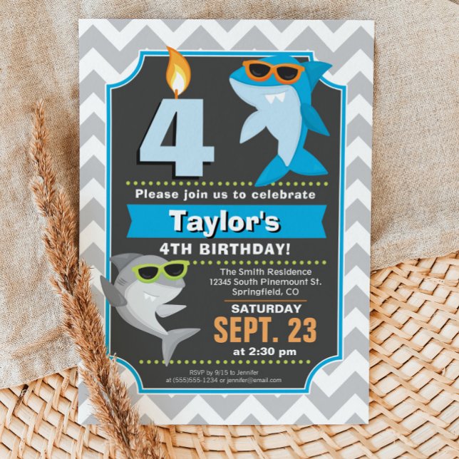 Shark Birthday Invitation (Creator Uploaded)