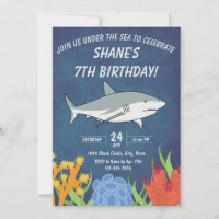 Shark Birthday Invitation