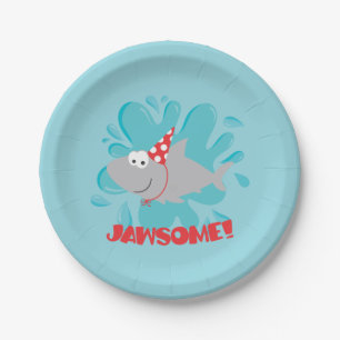 Shark Birthday Paper Plate