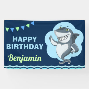 Shark Birthday Party Banner