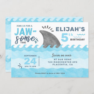Shark Birthday Party Under the Sea Invitation