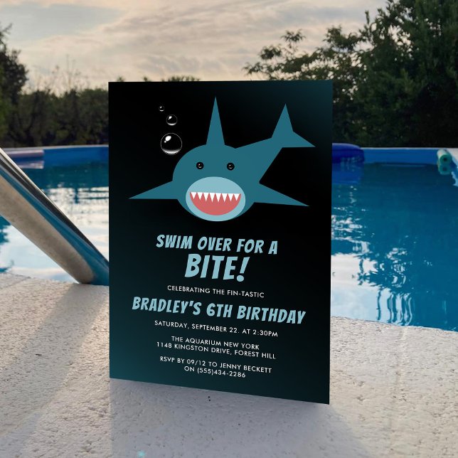 Shark Bite Any Age Birthday Invitation (Creator Uploaded)