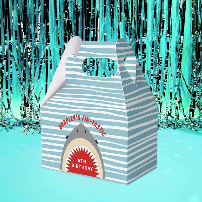 Shark Bite Any Age Birthday Party Favour Box (Creator Uploaded)