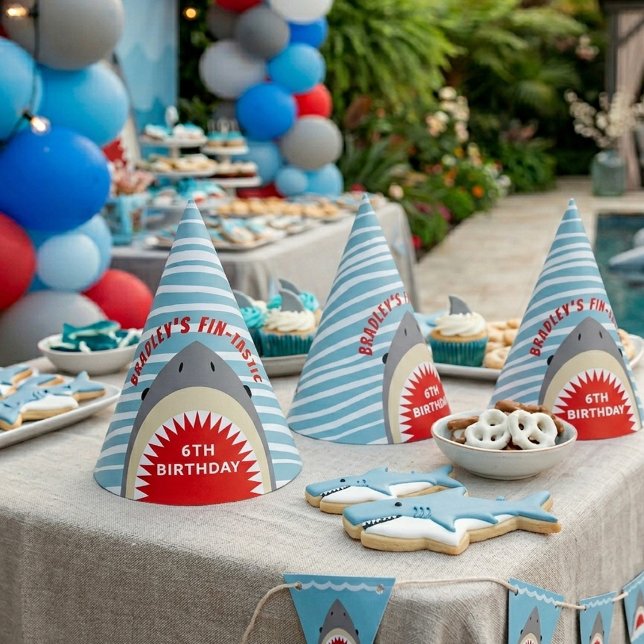 Shark Bite Any Age Birthday Party Hat (Creator Uploaded)