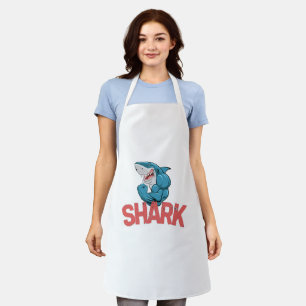 "Shark Bite Apron – Grill Like a Predator!"