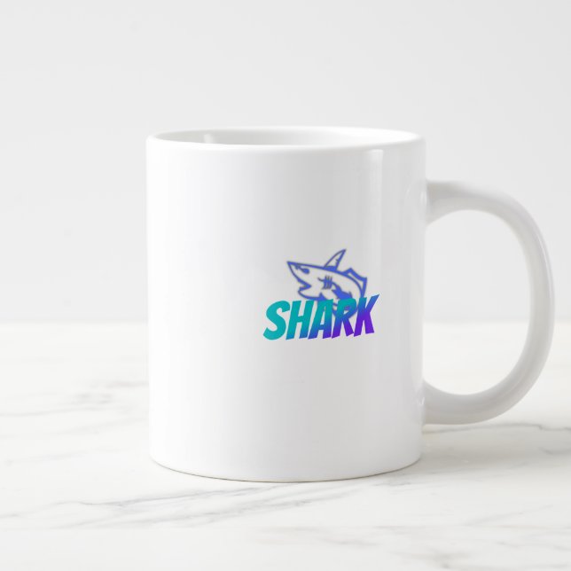 Shark  | Bold Ocean Predator Design for Gym & Gift Large Coffee Mug (Right)