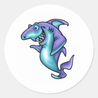 SHARK BRACES CLASSIC ROUND STICKER