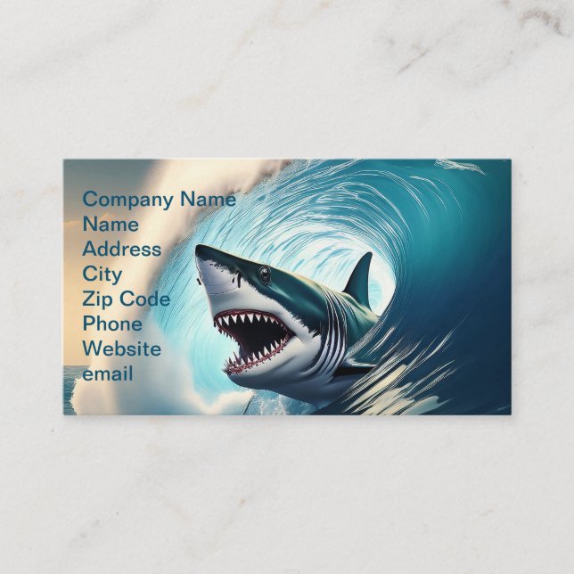 Shark Bump and Bite Business Card (Front)