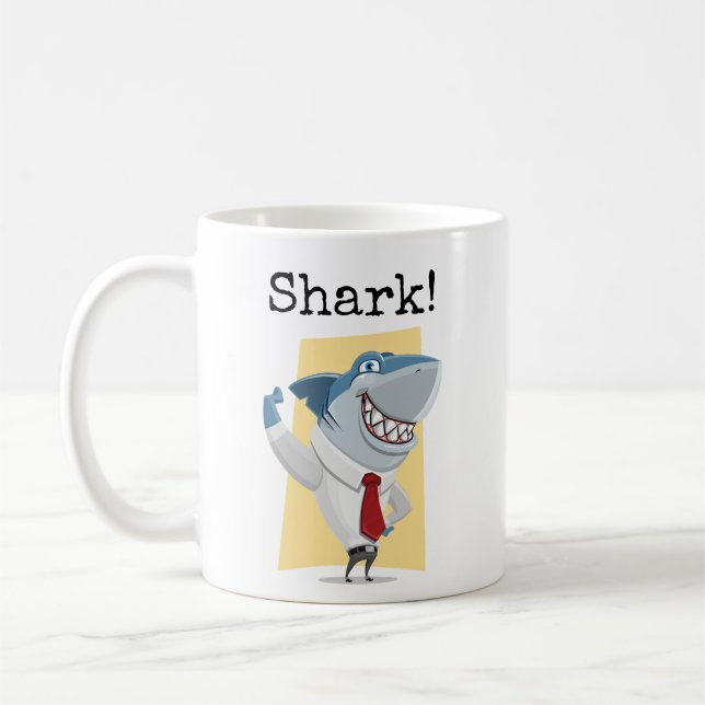 Shark! Businessman Coffee Mug (Left)