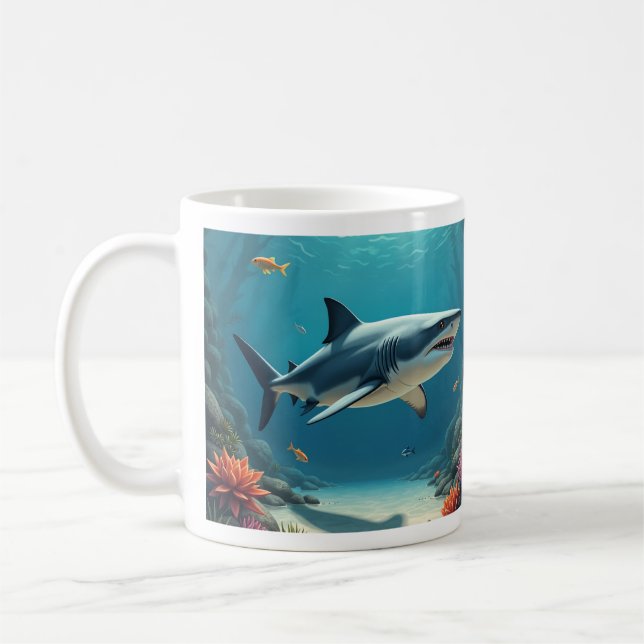 Shark Ceramic Coffee Mug (Left)