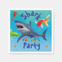 Shark Children Party Paper Napkin