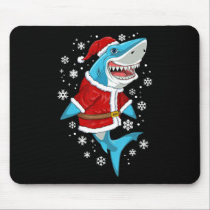 Shark Christmas Gift Santa Gifts Mouse Pad