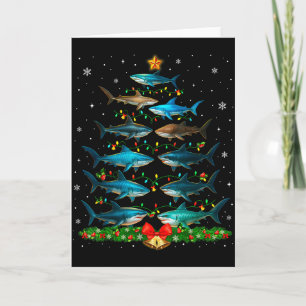 Shark Christmas Tree Ornament Funny Shark Lovers X Card