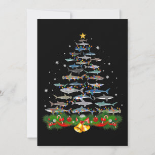Shark Christmas Tree Shark Lovers Gifts Invitation