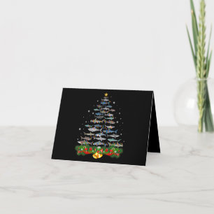 Shark Christmas Tree Shark Lovers Gifts Thank You Card