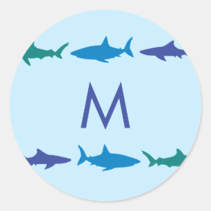 Shark Cute Kids Classic Round Sticker