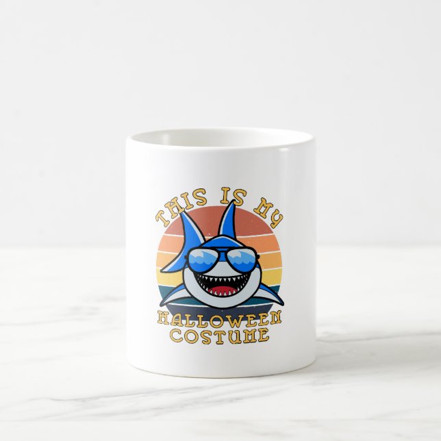 Shark Daddy Spooky Sunset Funny Coffee Mug (Center)