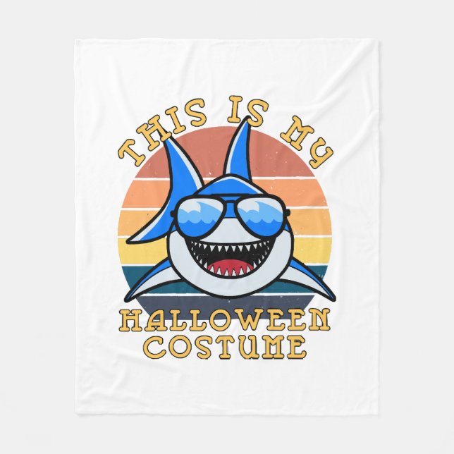 Shark Daddy Spooky Sunset Funny Fleece Blanket (Front)