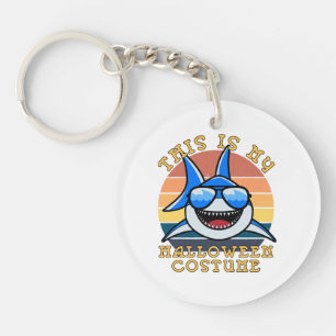 Shark Daddy Spooky Sunset Funny Key Ring