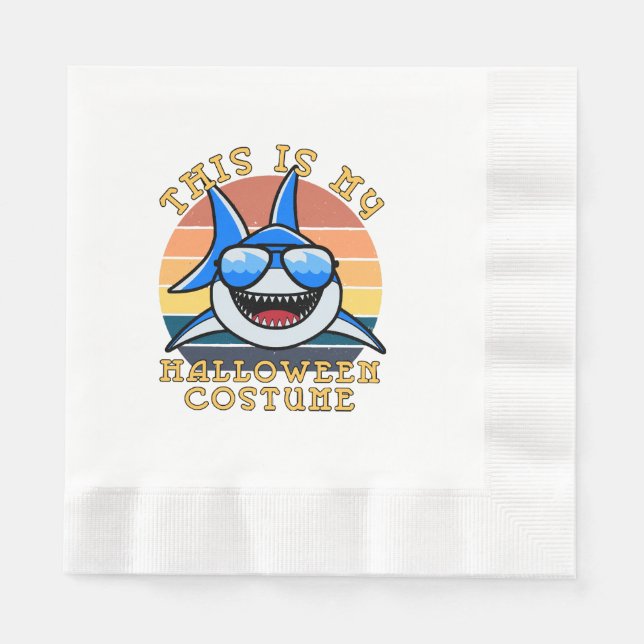 Shark Daddy Spooky Sunset Funny Napkin (Front)