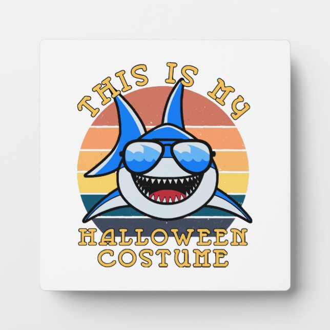 Shark Daddy Spooky Sunset Funny Plaque (Front)