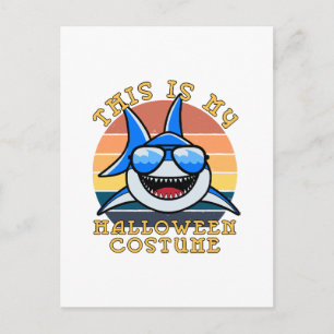 Shark Daddy Spooky Sunset Funny Postcard