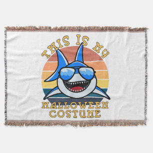 Shark Daddy Spooky Sunset Funny Throw Blanket