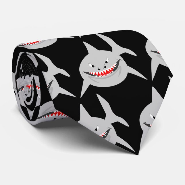 Shark Design Tie (Rolled)