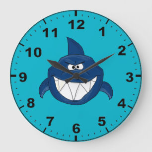 Shark design wrist watches large clock