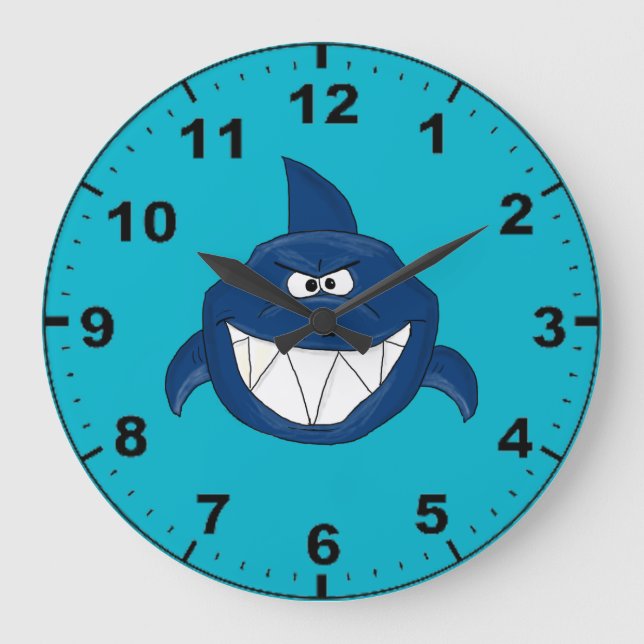 Shark design wrist watches large clock (Front)