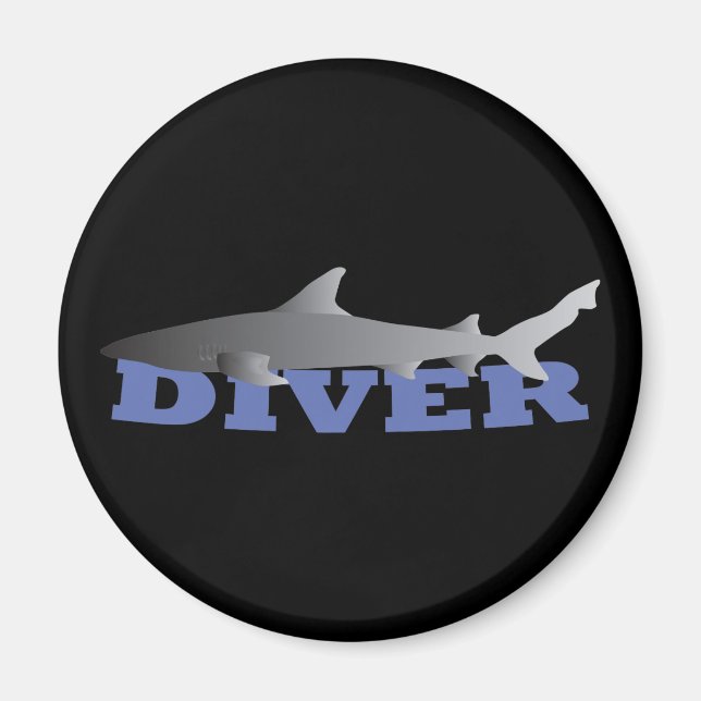 Shark Diver Magnet (Front)