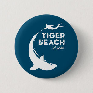 Shark Diving at Tiger Beach 6 Cm Round Badge