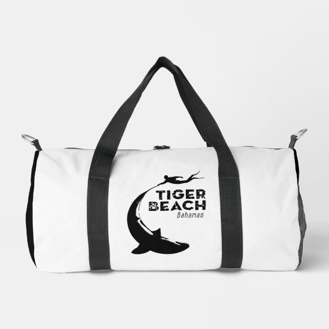 Shark Diving at Tiger Beach Duffle Bag (Front)