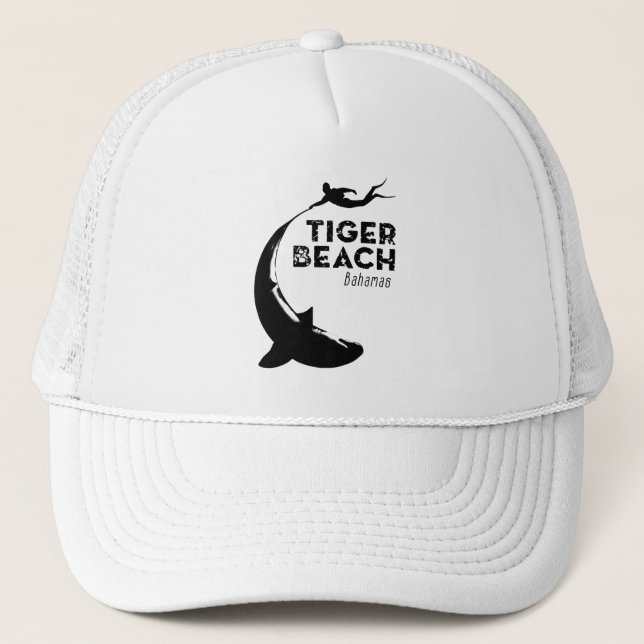 Shark Diving at Tiger Beach Trucker Hat (Front)
