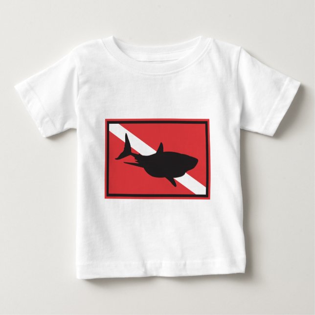 Shark Diving Flag Baby T-Shirt (Front)