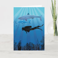 Shark Diving Scuba Diver
