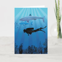 Shark Diving Scuba Diver