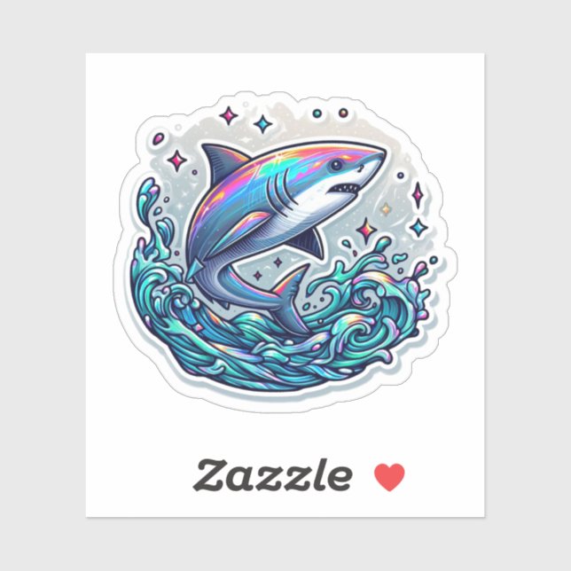 Shark Drawing: Deep Water Sticker #10 (Sheet)
