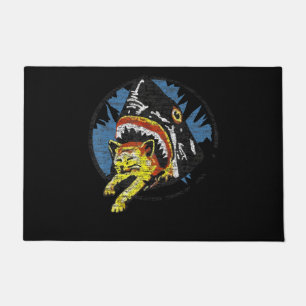 Shark Eating A Cat Funny Shark Gifts Doormat