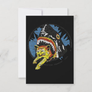Shark Eating A Cat Funny Shark Gifts RSVP Card