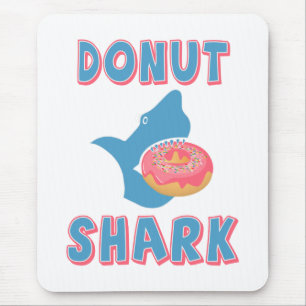 Shark eating a doughnut mouse pad